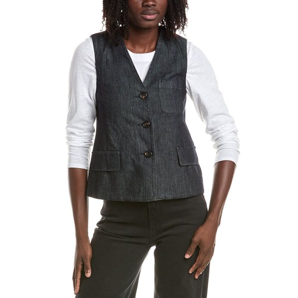 Max Mara Womens Cinzia Vest, Blue